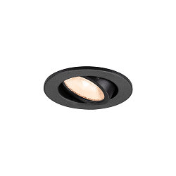 Luminaria empotrable para techos NEW TRIA� 45 redondo, apto para puestos de trabajo VDU IP20, negro, barnizado 