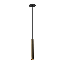Luminaria colgante GRIP!S apto para puestos de trabajo VDU IP20, color bronce, negro regulable