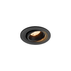 Luminaria empotrable para techos NUMINOS� MOVE S redondo, apto para puestos de trabajo VDU IP20, negro, barnizado regulable
