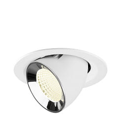 recessed spotlight NUMINOS� GIMBLE M swivelling, suitable for VDU workstation IP20, chrome, white dimmable