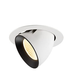recessed spotlight NUMINOS� GIMBLE XL swivelling, suitable for VDU workstation IP20, black, white dimmable