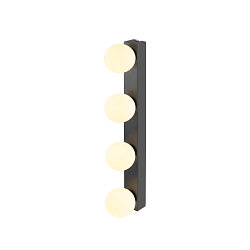 Luminaria de espejo SUN MIRROR QUAD con bot�n interruptor IP44, negro, barnizado 