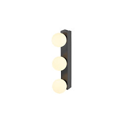 Luminaria de espejo SUN MIRROR TRIPLE con bot�n interruptor IP44, negro, barnizado 