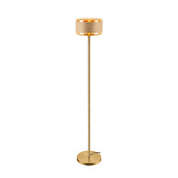 Luminaria de pedestal PANTILO ROPE 27 E27 IP20, dorado regulable