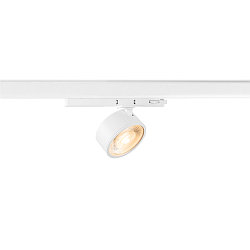 Foco trif�sico KALU 2.0 cil�ndrico, apto para puestos de trabajo VDU IP20, blanco, barnizado regulable