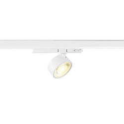 Foco trif�sico KALU 2.0 cil�ndrico, apto para puestos de trabajo VDU IP20, blanco, barnizado regulable