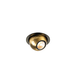 Luminaria empotrable para techos DYSKO redondo IP20, dorado, negro regulable