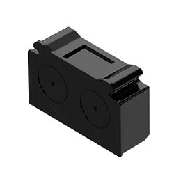 Sistema de iluminaci�n de fila continua tapa final EASYLIGHT EC BK, negro