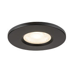 Luminaria empotrable para techos UNIVERSAL DOWNLIGHT FIX con tapa IP65, negro regulable