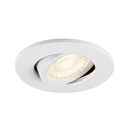 Luminaria empotrable para techos UNIVERSAL DOWNLIGHT MOVE giratorio, con tapa IP20, blanco regulable