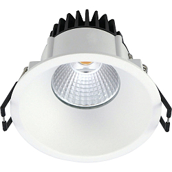 recessed luminaire VELIA round IP44, white matt dimmable 11W 2700K