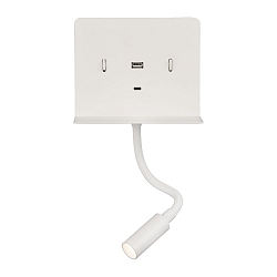 Luminaria para leer CALMA 16/3836 con interruptor, con conexi�n USB, ajustable IP20, blanco