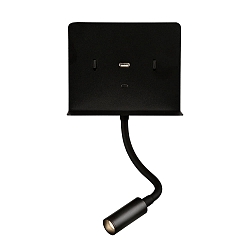 Luminaria para leer CALMA 16/3836 con interruptor, con conexi�n USB, ajustable IP20, negro