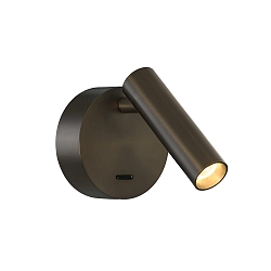 Luminaria de pared ATRIA 16/3925 con interruptor, ajustable IP20, color bronce