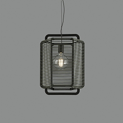 Luminaria colgante CORDA 45 E27 IP20, verde 