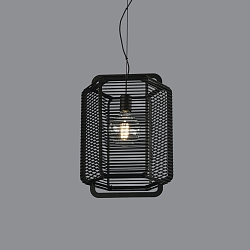 Luminaria colgante CORDA 45 E27 IP20, negro 