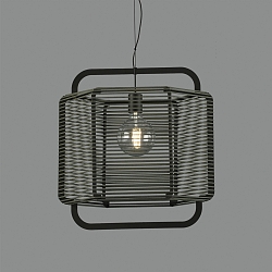 Luminaria colgante CORDA 50 E27 IP20, verde 