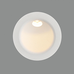 Luminaria de pared empotrable REGAL redondo IP54, blanco 