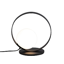 Luminaria de mesa HALO 3815/1 IP20, ópalo, negro