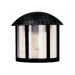 Luminaria de pared para exteriores TYPE NO 3225 semicircular E27 IP44, negro, plata regulable