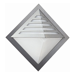 Luminaria de pared para exteriores TYPE NO 0220 radiaci�n lateral, con tapa E27 IP44, acero inoxidable regulable