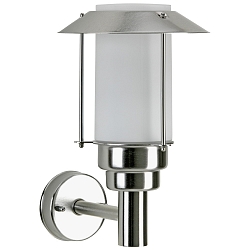 Luminaria de pared para exteriores TYPE NO 0237 simple, con tapa E27 IP44, acero inoxidable regulable