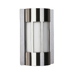 Luminaria de pared para exteriores TYPE NO 6119 semicircular E27 IP44, acero inoxidable regulable