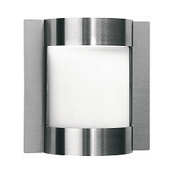Luminaria de pared para exteriores TYPE NO 6187 semicircular E27 IP44, acero inoxidable, acero mate, �palo regulable