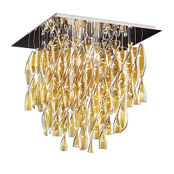 Luminaria de techo PL AURA PX E27 IP20, marr�n, cromo, transparente regulable