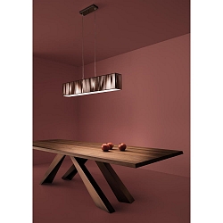 Luminaria colgante SP CLAVIUS E27 IP20, dorado, tabaco regulable