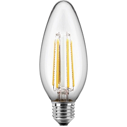 Filamento luminoso en forma de vela C35 conmutable E27 4,5W 470lm 2700K 300� CRI > 90 