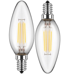 Filamento luminoso juego de 2 C35 E14 4,5W 470lm 4000K 300� 