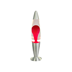 L�mpara LED de lava IP20, claro, rojo, plata 