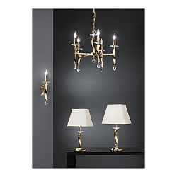 Luminaria de pared GIRATA de 1 llama E14 IP20, dorado regulable