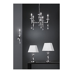 Luminaria de pared GIRATA de 1 llama E14 IP20, cromo regulable