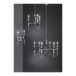 Luminaria de pared GIRATA de 2 llamas E14 IP20, cromo regulable
