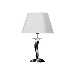 Luminaria de mesa GIRATA E27 IP20, cromo, blanco regulable