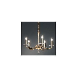 Luminaria colgante BAHIA de 5 llamas E14 IP20, dorado regulable