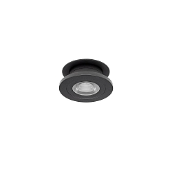 Luminaria empotrable NAVARINO redondo, giratorio, giratorio IP20, negro mate regulable 6W 510lm 3000K 24� 24� CRI >80