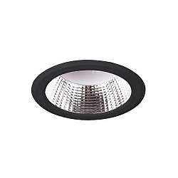 recessed luminaire IP20, glossy, opal, black dimmable 11W 801lm 3000K CRI 90-100