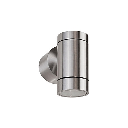 Luminaria de pared GU10 IP44, acero inoxidable, transparente regulable