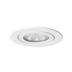 Recessed HV downlight, IP54, round, GU10 max. 35W, white