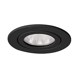 recessed luminaire ITANSA R round, rigid GU10 IP54, black dimmable