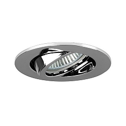 Luminaria empotrable TIRREL-R redondo, giratorio, con espaciador GU10 IP20, cromo regulable 50W
