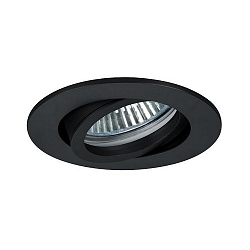 Luminaria empotrable TIRREL-R redondo, giratorio, con espaciador GU10 IP20, negro regulable 50W