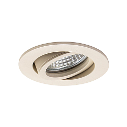 Proyector empotrado TIRREL-R GU10 / PAR16 redondo, giratorio, con espaciador GU10 IP20, beige arena texturado regulable