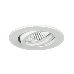 Luminaria empotrable TIRREL-R redondo, giratorio, con espaciador GU10 IP20, recubrimiento con polvo, blanco regulable 50W