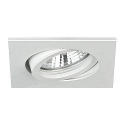 Luminaria empotrable TIRREL-S angular, giratorio, con espaciador GU10 IP20, blanco regulable 50W