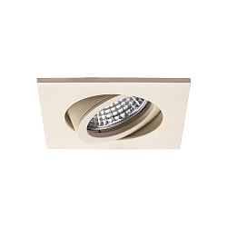 Proyector empotrado TIRREL-R GU10 / PAR16 giratorio, cuadrado, con portalámpara GU10 IP20, beige arena texturado regulable