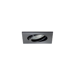 Luminaria empotrable TIRREL-S angular, giratorio, con espaciador GU10 IP20, recubrimiento con polvo, negro 50W